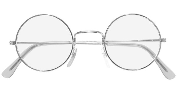 Nostalgiczne okulary okrągłe srebrne