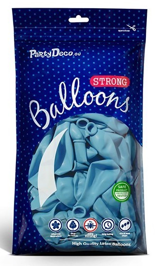 100 feeststerren ballonnen pastelblauw 27cm 2