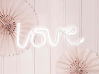 White Love LED lettering 34.5 x 13cm