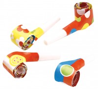 Colorful party fun air trunk horns 4 pieces