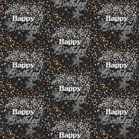 Preview: Glamorous birthday wrapping paper 76 x 152cm