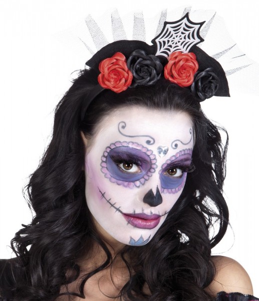 Day of the dead headband with roses