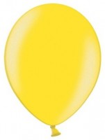 Preview: 100 party star metallic balloons lemon yellow 12cm