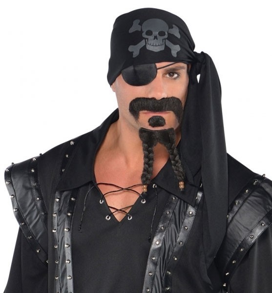 Disfraz de pirata barba negra para hombre 2