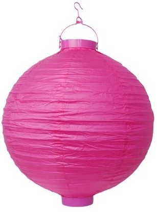 LED-lykta Sommarnätter rosa 20cm