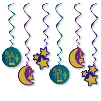 12 New Moon Eid spiral hangers