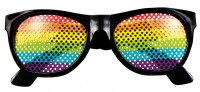 Vorschau: Bunte Regenbogen Retro Brille