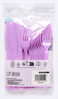 Preview: Purple lavender cutlery set 24 pieces