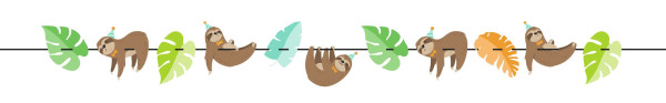 Party sloth garland 2.7m
