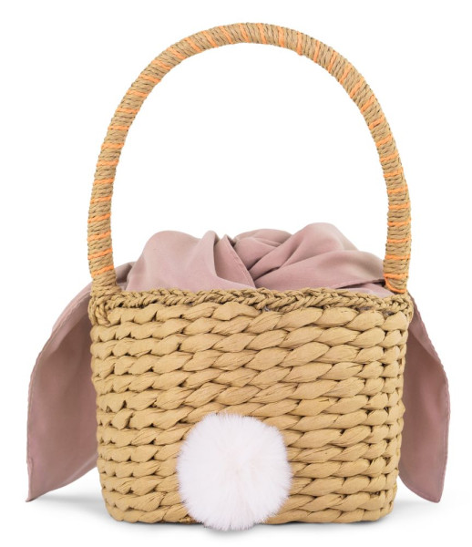 Easter basket with pink blanket 28 x 17cm