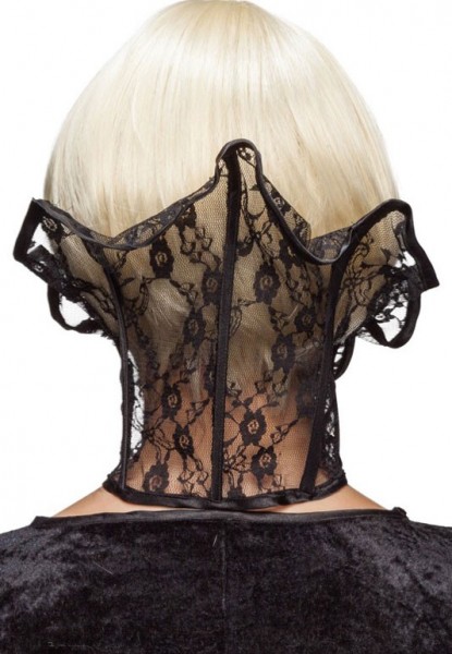 Black stand-up collar made of lace 3