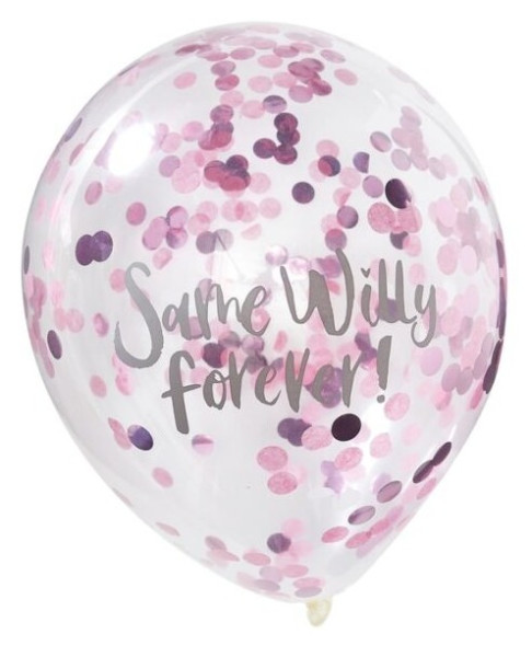 5 Bride Tribe Same Willy balloons 30cm