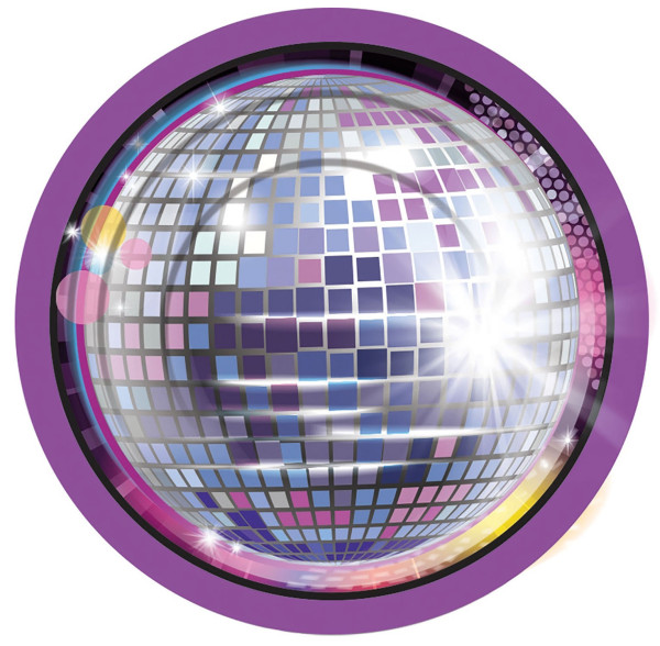 Party paper plate small disco feeling