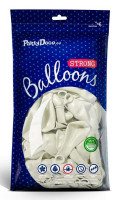 10 Partystar balloner i hvidt 27cm