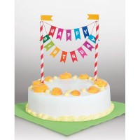 Preview: Colorful Rainbow Party Cake Decoration Banner