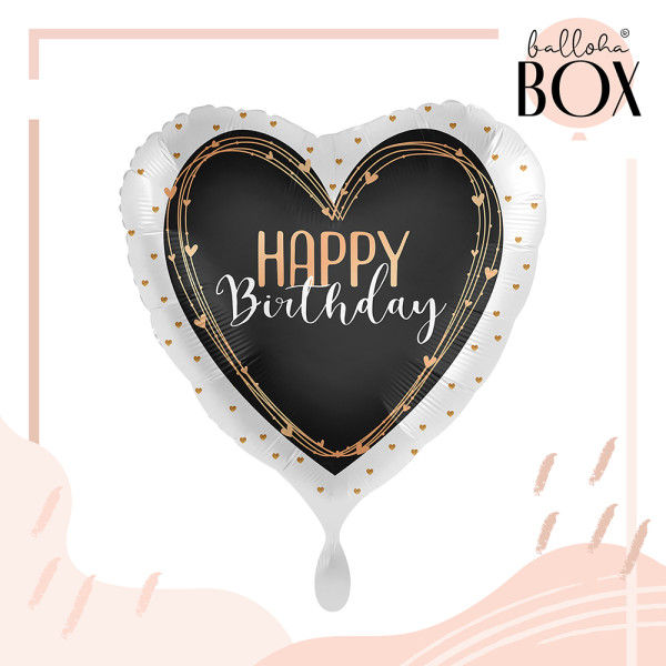Balloha Geschenkbox DIY Happy Birthday Elegant Hearts XL