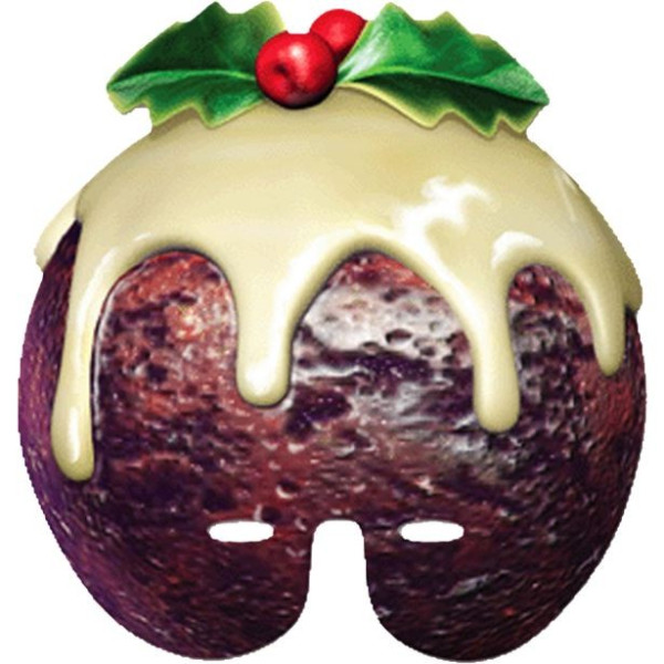 Maska papierowa pudding świąteczny