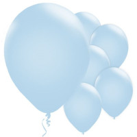10 baby blue latex balloons 28cm