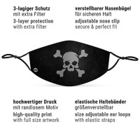 Oversigt: Mund næse maske pirat til voksne