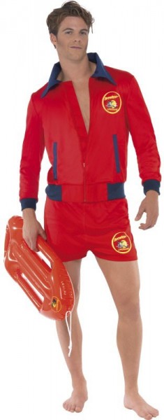 Disfraz de salvavidas rojo para hombre