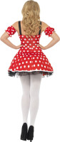 Oversigt: Røde prikker Carmen mini kjole