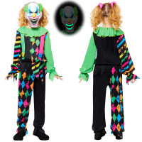 Vorschau: Neon Horror Clown Kinderkostüm