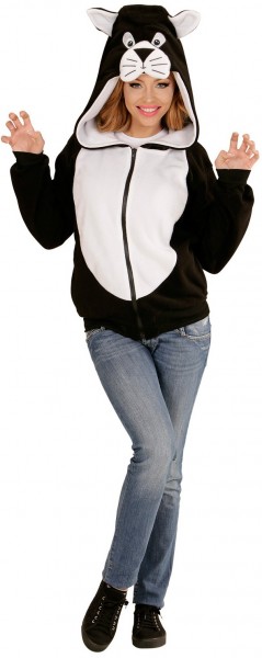 Plush cat costume sweatshirt jacket 4