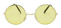 Okulary retro hippie żółty