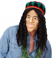 Preview: Raggae King mask with dreadlocks