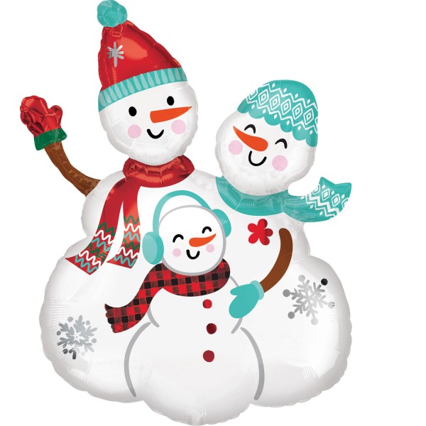 Snowman familie folie ballon 58 x 78 cm