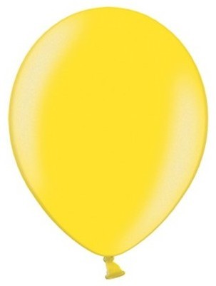 100 metalowych balonów Partystar cytrynowożółty 12 cm