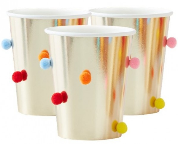 8 Mix & Match bobble paper cups 250ml