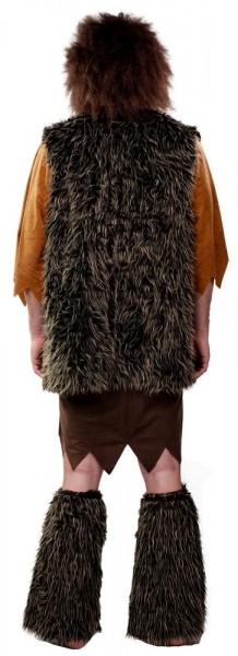 Long stone age fur vest for adults 3