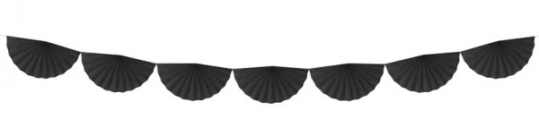 Guirlande Rosette Daphné noir 3m x 40cm