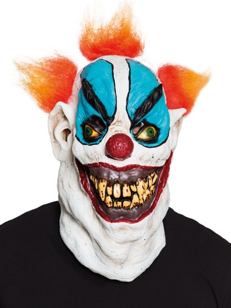 Haarige Clownmaske Krusty Bunt