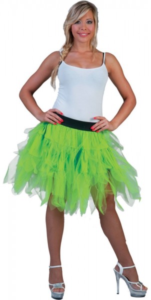 Neon green tulle skirt