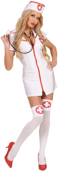 Weiß-Rote Krankenschwester Strümpfe 3