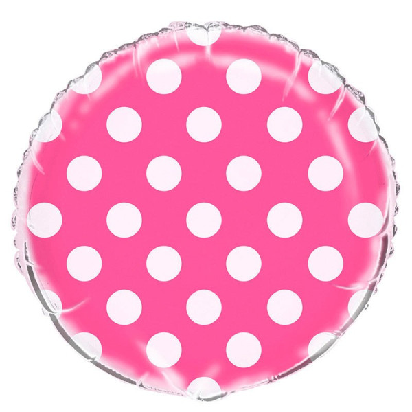Palloncino foil rosa punteggiato di 45 cm