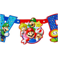 Super Mario Happy Birthday Girlande190x18cm
