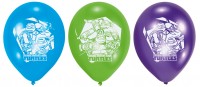 Vorschau: 6er Set Ninja Turtles Luftballons 23 cm