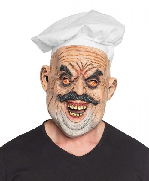 Máscara de látex de chef de terror