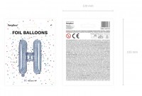 Vorschau: Holografischer H Folienballon 35cm