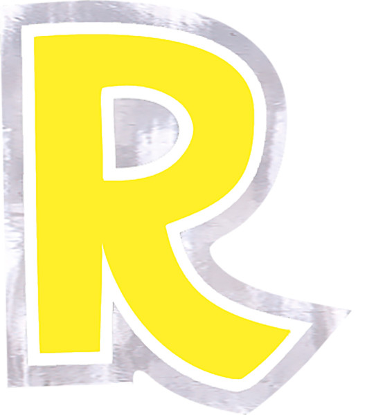 48 balloon stickers letter R.