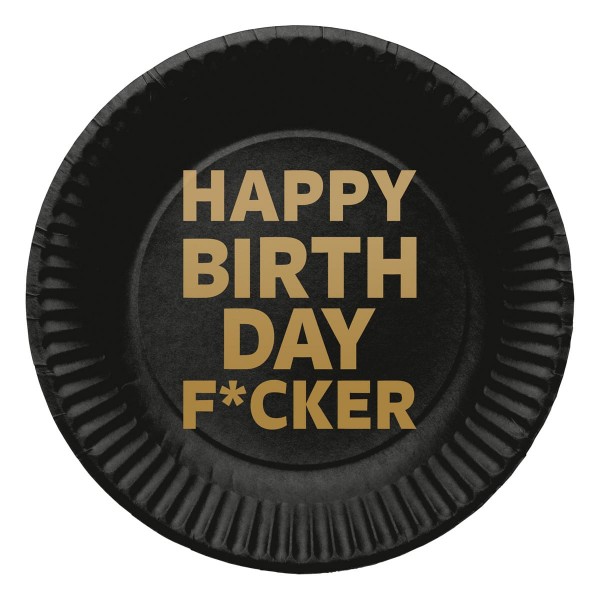 8 talerzy Happy Birthday F-cker