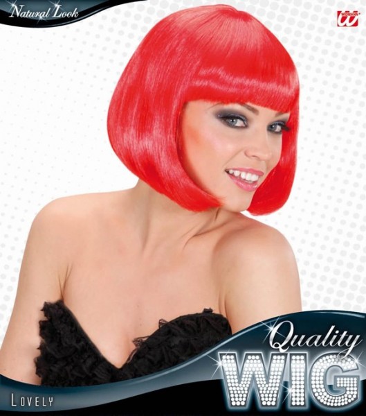 Halloween wig bob red