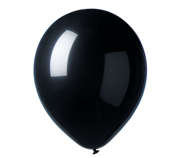 12 party balloons Madrid black 30cm