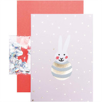 Juego de tarjetas de felicitación DIY Hello Baby Bunny
