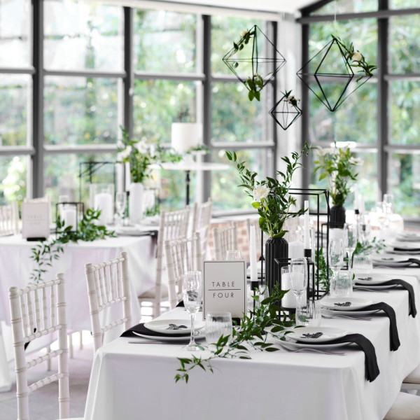 Hochzeit Schwarz-Weiß Tischnummern 1-12 3