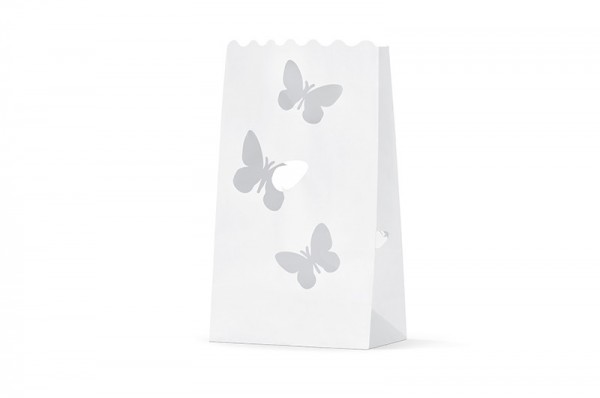 10 candle lanterns with butterfly motif 15x9x26cm