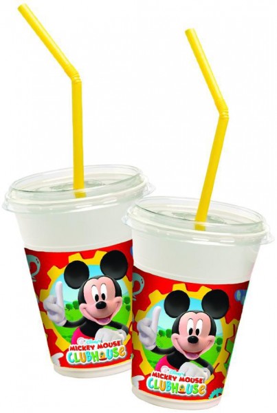 8 Mickey Mouse Wunderhaus Milkshake Plastic Cup 300ml